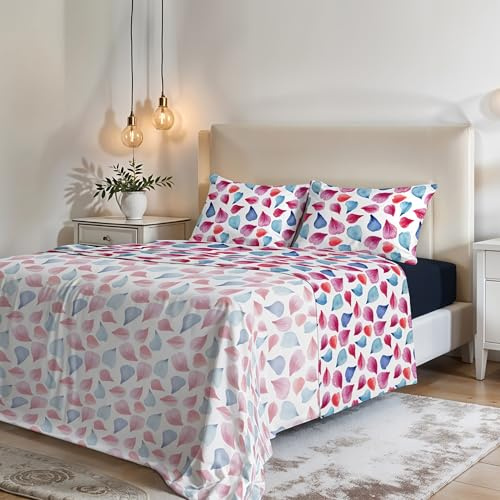 Italian Bed Linen MB Home Italy “Fantasy” Bettwäsche-Set, Leinen, Petali, Doppelbett