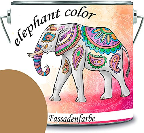 Fassadenfarbe mit Lotuseffekt hochwertige Silikonharzfarbe Sockelfarbe RAL 1011 Braunbeige // elephant color