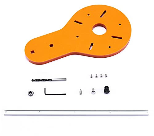 Plantilla de corte circular, herramientas manuales para enrutador eléctrico de madera, recortadora de mano, carpintería, fresado, herramienta de accesorios de ranura circular (B: 1-135 cm)