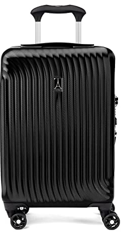 Travelpro Maxlite Air Hardside Erweiterbares Kariertes Gepäck, 8 Spinner-Räder, Leichter Hartschalenkoffer, Polycarbonat-Koffer, Schwarz, kariert, Größe M, 63,5 cm, Schwarz, Checked-Medium 25-Inch,