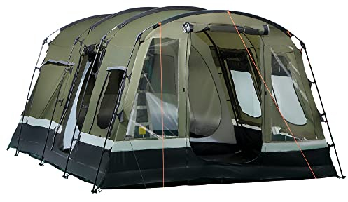 Outsunny Tienda de Campaña Familiar Tipo Túnel 6 Personas Tienda Camping Impermeable PU3000 mm Resistente al Viento Solar Bolsa de Transporte Asa para Trekking Camping Playa 455x320x215 cm Verde
