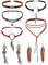 JeweBella 7PCS Boho Halskette Set für Damen Vintage Bohemian Feder Anhänger Ohrringe Wildleder Handgemachte Lederhalskette Türkis Perlen Choker Halskette Boho Stammes Schmuck Sets