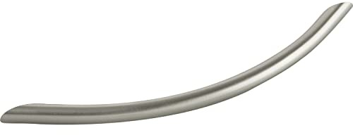 OBF 72139519 Grimme Basic Schubladengriff Ingenio Möbelgriff (gebogen) ø 10 mm, Breite 190 mm Griff Stahl Edelstahl-Effekt, Silber, Lochabstand 160 mm