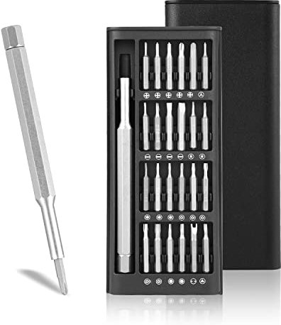 25 in 1 Magnetic Mini Screwdrivers Kit, Small Screwdriver Set with Phillips Head and Flathead for PC, Watch Repair, Computers, Mechanics, Eyeglasses, Electronics