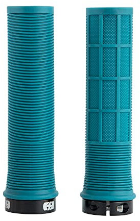 Oxford Driver Lock-on MTB Grips Blue. Lock On Bicycle Handlebar Grips.