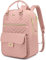 RJEU Sac à Dos Femme Ecole,Sac à Dos Scolaire pour College Fille,Sac a Dos Ordi Femme pour Voyage Travail Loisirs,Imperméable,Cadeau,Rose