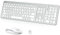 iCleve Teclado y Ratón Inalámbrico GK08 Recargable Teclado Ergonómico Silencioso Diseño de Tamaño Completo con Teclado Numérico 2.4G Conexión Estable Teclado y Ratón Mac Delgado para Windows/Mac