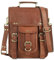 URBAN LEATHER Kleine Umhängetasche, 30,5 cm, gekreuzt, Braun, Vintage, für Männer und Frauen, Braun, 25 x 9 x 30 cm, braun, 10x3.5x12 inches