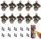 Décapsuleur Mural, 10 Pièces Decapsuleur Mural, Decapsuleur Biere, Ouvre Bouteille Mural, Decapsuleur Mural Biere Convient aux Bars Cafés Restaurants Cuisines Jardin (Bronze)