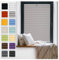 Fenster Plissee ohne Bohren zum Kleben Innenrahmen - Thermo Plisseerollo Innen - Rollo Jalousie, Halterungen auf Rahmen, Faltrollo, Sichtschutz, Blickdicht, für Fenster & Tür - Grau, 80 x 180 cm