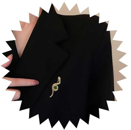 Cimenexe Vintage Smaragd Schlange Brosche Gold Kristall Quadrat Schlange Brosche Pin Quadrat Smaragd Schlange Brosche Grün Cz Schlange Brosche Pin Hochzeit Revers Pin Bankett Abzeichen Pins