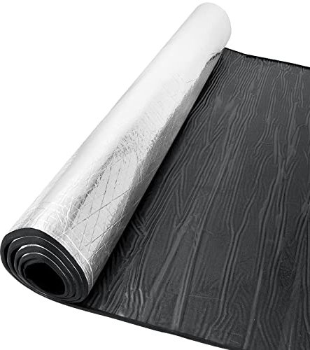 10M x 32CM Self Adhesive Reflective Aluminium Foam Insulation 5mm Thick, Aluminum Bubble Heat Thermal Reflector Panels, Foil Insulation Roll for Floors, Roofs, Garage Doors and Camper Vans