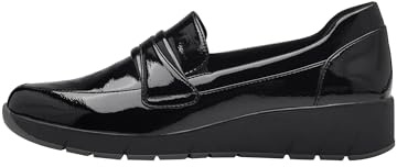 Jana Damen Slipper Elegant Vegan, Schwarz (Schwarz Lack), 40 EU