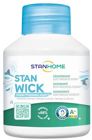 STANHOME | Deodorante Ambienti STAN WICK OCEAN FRESHNESS, Profumatore con Nota Freschezza Oceano, Profumo Fresco, Floreale e Marino a Lunga Durata, 250 ml