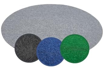 andiamo Kunstrasenteppich Field mit Noppen - Kunstrasen Outdoor zur Verwendung als Balkon Bodenbelag oder Poolteppich - witterungsbeständig Anthrazit 395 cm Rund Grau