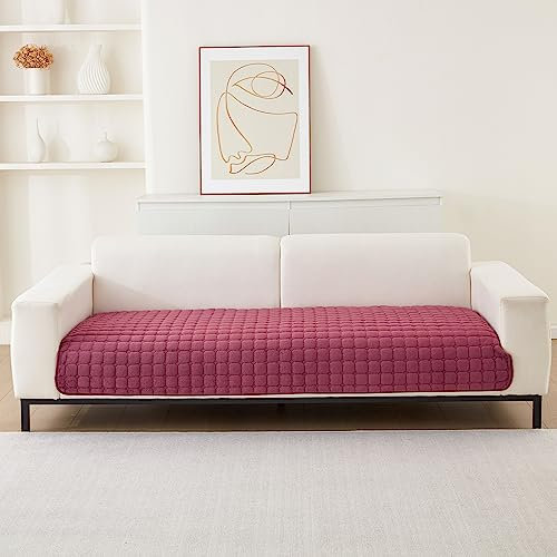 Flanell Sofabezug 1 2 3 4 Sitzer Sofabezüge Couch Überzug L Form Ecksofa Sofa Couch Überwurfdecke, Sofahusse Sofaüberwürfe rutschfest Sofa Abdeckung (Rot, 70 * 210cm Stückweise Verkauft)