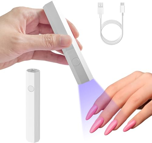 Lampe UV Ongles Gel, Mini Lampe à Ongles Led UV, Petite Lampe UV Ongles Gel, Séchage Ultra Rapide USB Portable Lampe UV Ongles Gel pour Ongles Gel Pose Americaine, Vernis Semi Permanent