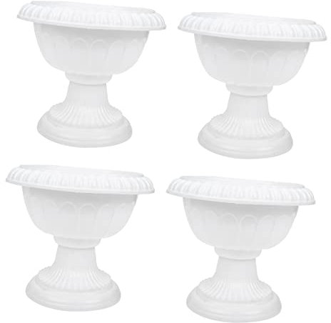BESPORTBLE Lot de 4 Pots de Fleurs Romains en Plastique de Style Rétro pour Décoration de Maison de Balcon de Mariage