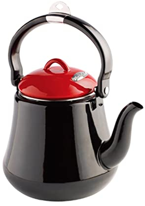Tea Kettle 2L/67.6OZ Enamel Kettle Outdoor Camping Coffee Pot Teapot with Handle Suitable for Home Induction Cooker and Gas Stove Large Capacity Teapot