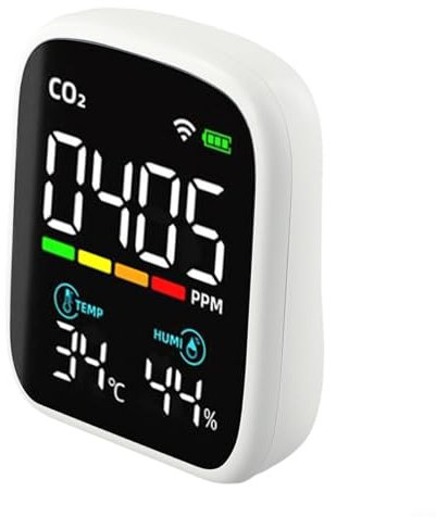 Gas Detectors Monitor, WIFI Carbon Dioxide Detector Temperature and Humidity Air Quality Monitor(WIFI + Infrared)