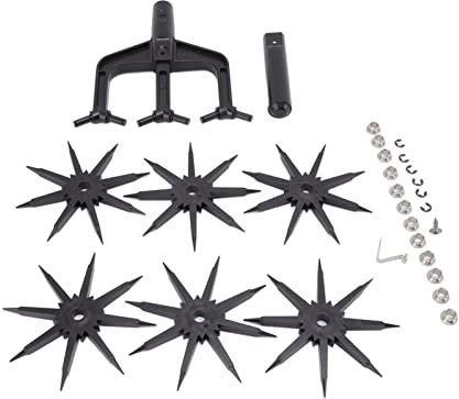 Msiud Coltivatore Rotativo da Giardino 2 In 1 Rotativo, Scarificatore Manuale Frangizolle per Prato Arieggiatore Motocoltivatore Con Fresa la Preparazione Dei Semi E L'Allentamento Del Suolo