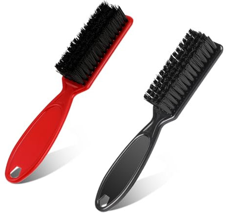 2 Stück Friseur Bürste Reinigungsbürste Nylonbürste Bartbürste Nagelbürste Barbier Klingen Reinigungsbürste Werkzeug zum Haarschneidemaschinen