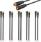 VISSQH 5 Pairs Waterproof Julet 3 Pin Ebike Extension Cable Connector for e-bikes male and female plug wire,3 pin cable connector for electric bike light,DIY Bike Projects(20 cm)