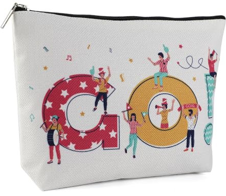 Kytpyi Borsa Cosmetica, Borsa Trucco da Viaggio, Tema Musicale Trousse Trucchi Donna per Amanti della Musica Tifosi, Personalizzato Pochette Trucchi come Compleanno Anniversario Concerto Regalo