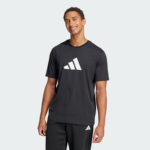 adidas Men's Future Icons Three BAR Tee, Black, XL