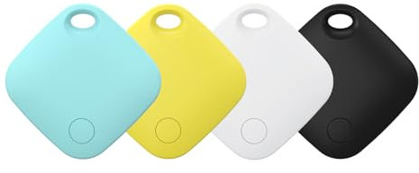 RSH Localizzatore - 4 Pezzi Smart Air Tracker Tag, Localizzatori Bluetooth Compatibile con Apple Dov'è (Solo iOS), Trova Chiavi per Valigia/Gatti/Borsa/Bambini/Cani, Batteria Sostituibile