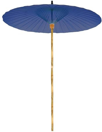 WATAOW 2,0 M Sonnenschirm Aus Ölpapier Für Den Außenbereich – Bambus, Strandschirm, Marktschirm Für Garten, Strand, Terrasse (runde Markise, Wasserdicht, Abnehmbar)(Blue)