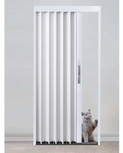 Porte AccordéOn IntéRieure,Porte Coulissante Pliante Blanche,Portes AccordéOn IntéRieures Pour Placard,Quincaillerie Et Serrure Incluses,Portes,Porte IsoléE En AccordéOn,28x80in(71x203cm)