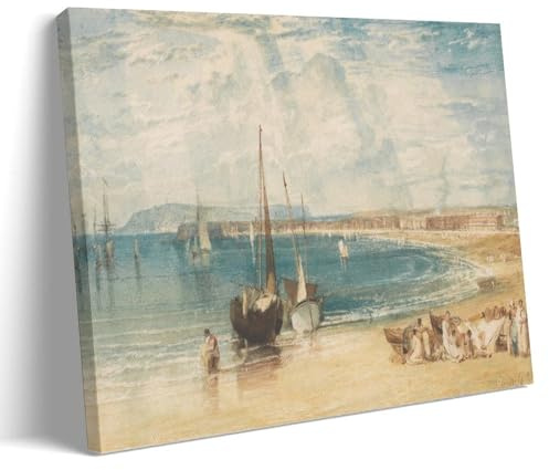 XuXueCC J.M.W.Turner Wall Art Prints Paintings Poster Weymouth Canvas Wall Art Prints Photo Picture Paintings Room Decor Home Decorative Frame 24x36inch(60x90cm)