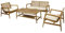 AXI June Lounge Set mit Gartenbank, Tisch und 2 Breiten Loungestühlen | Garten Loungeset 4-teilig 100% Teakholz | Gartenmöbel/Loungemöbel Set für 5 Personen.