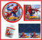 Kit Festa Compleanno Spiderman, Set da Tavola con 8 Piatti 20cm, 20 Tovaglioli 33x33cm, Tovaglia 120x180cm, 8 Bicchieri 200ml