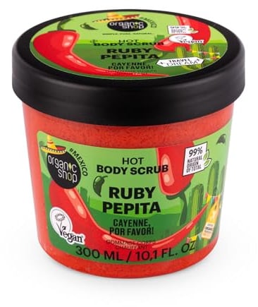 Organic Shop Ruby Pepita Hot Body Scrub. Cayenne, por favor!, 300ml
