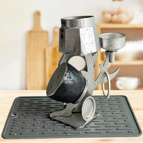 ZUWIT Moka - Scolapiatti in acciaio inox 304, adatto alla maggior parte delle moka