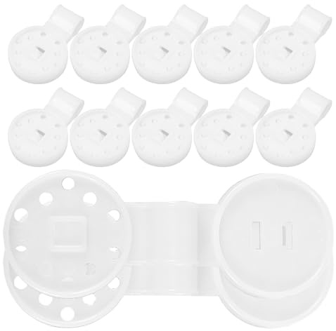 Veemoon 80 Clips Ronds en Plastique Blanc Petit Format pour Fixation Toile D'ombrage, Pince pour Filet de Jardin, Accessoires Polyvalents pour Serrage et Parasol Extérieur, Lot de 80