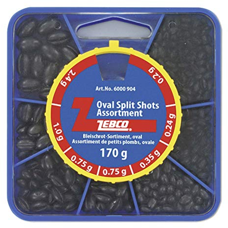 Zebco Bleischrot-Sortiment 170g, oval, 170 g