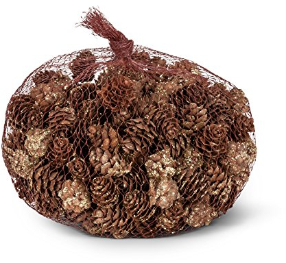 Abbott Collection 27 SM kleine Tannenzapfen mit Glitzer