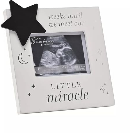 Bambino little miracle' Scan Sonogram Countdown Photo Frame '... weeks until we meet