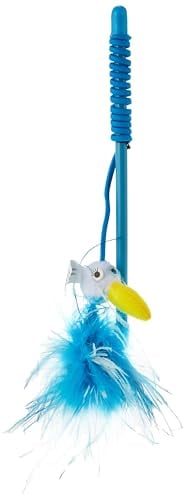 Aimé - Canne à Pêche Chat en Forme de Flamand Rose - Jeu Interactif et Ludique à Base d'Herbe à Chat - Réveille l'Instinct de Chasseur