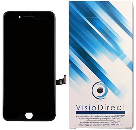Visiodirect® Ecran Complet pour iPhone 8 Plus téléphone Portable Noir vitre Tactile + écran LCD sur Chassis