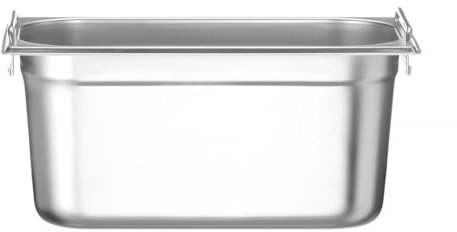 HENDI Gastronormbehälter, mit Griffen, Temperaturbeständig von -40° bis 250°C, Backofen, Kühl- und Tiefkühlschränken, Chafing Dishes, Bain Marie, 5,7L, GN 1/3, 325x176(H) 150mm, Edelstahl