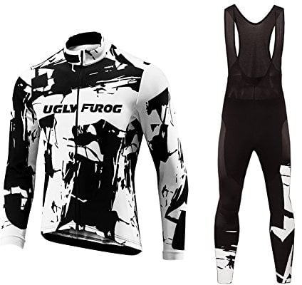 UGLY FROG Herren Fahrradbekleidung Set Lang Winter Radjacke und Fahrradhosen