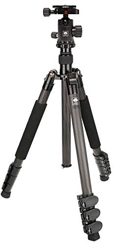 SIRUI AM-1204E+G-10K | Trépied en Carbone avec rotule | Hauteur : 147,8 cm | Max. Charge maximale : 8 kg