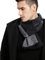 Prettystern Herren Seidenschal Seide Velour Fleece Effekt Warm Wie Wolle Schwarz Grau Meliert Zs09