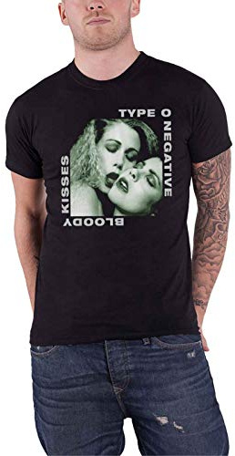 Type O Negative T-Shirt Bloody Kisses Band Logo Neu Offiziell Herren