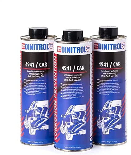 DINITROL® 4941 Schwarze Unterboden-Chassis, selbstheilende Wachsschutzbeschichtung, 3 x 1-Liter-Kanister (Schutz-Stil Schraubverschluss)