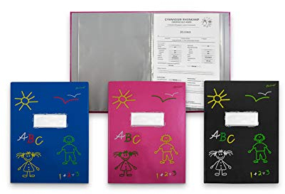 Zeugnismappe für grundschule r DIN A4 mit 20 Klarsichthüllen (pink)